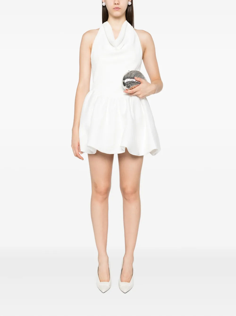 Gerafftes Neckholder-Minikleid