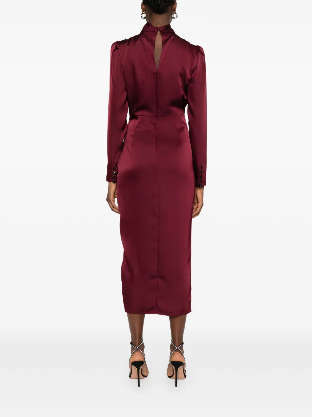 Gerafftes Midi-Kleid