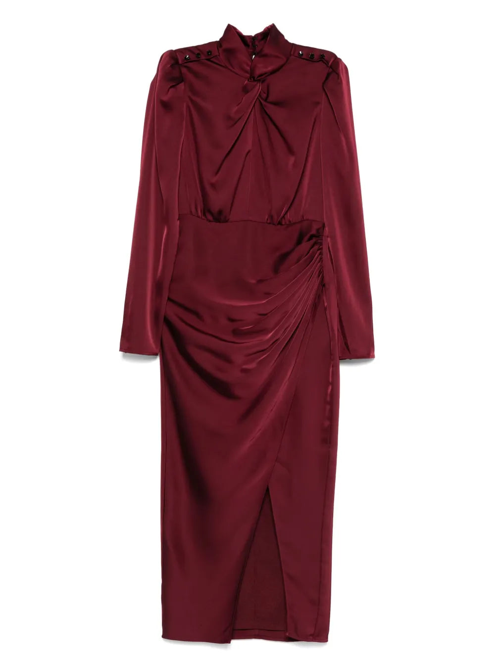 Gerafftes Midi-Kleid