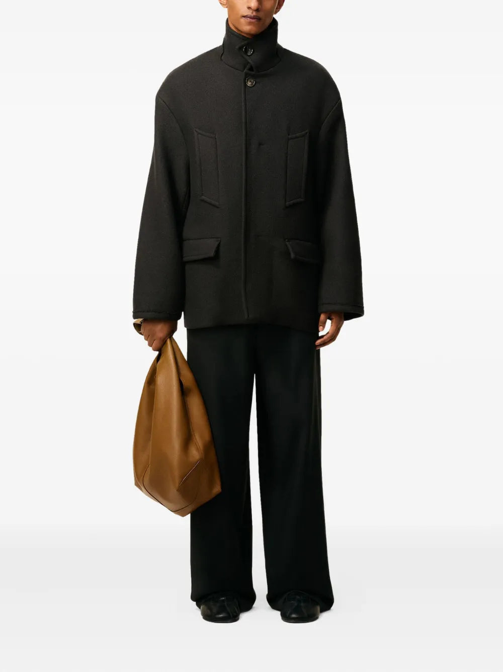 Oversized-Cabanjacke mit Stehkragen
