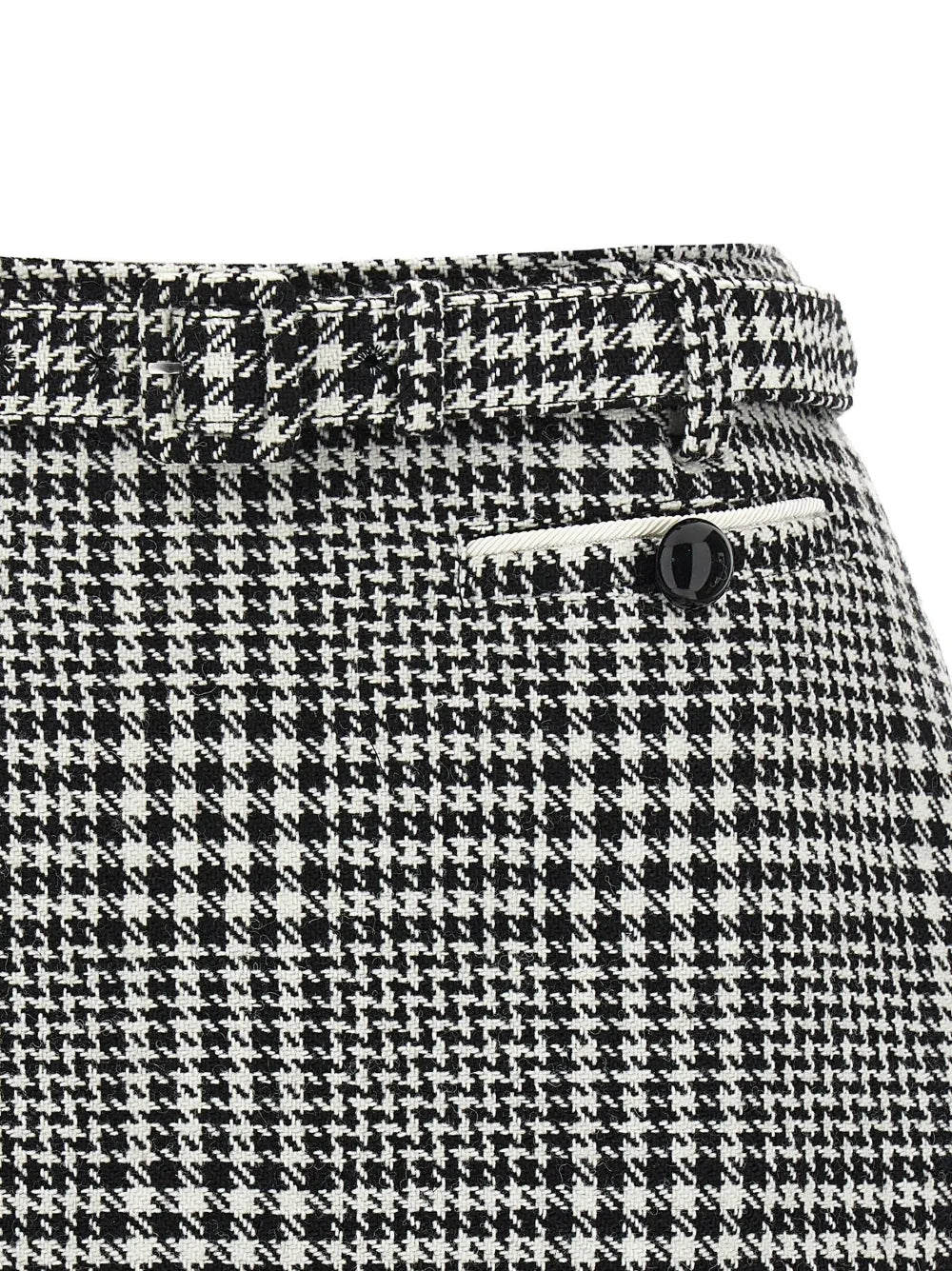 Bouclé culotte with houndstooth pattern