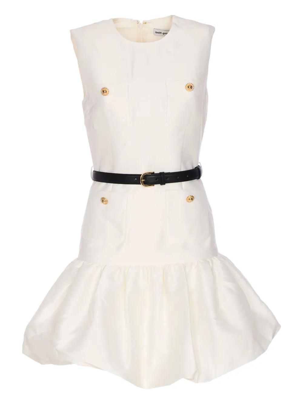 Mini dress with ruffle hem