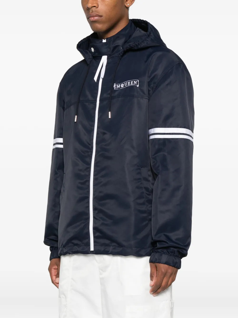 Kapuzenjacke mit Streifenverzierung