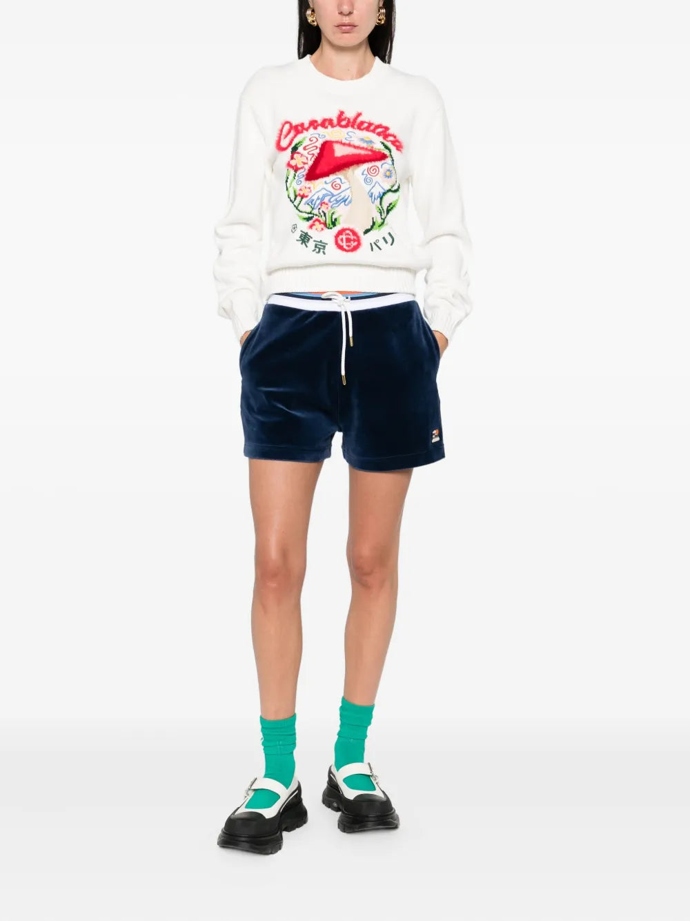 Casablanca Pullover mit Mushroom-Stickerei