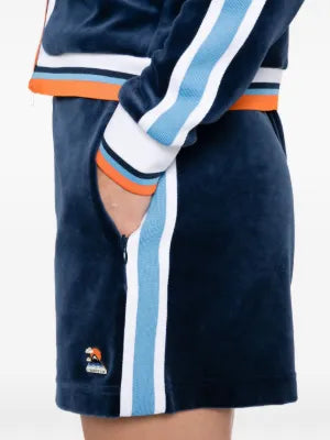 Montagne Shorts aus Samt mit Seitenstreifen