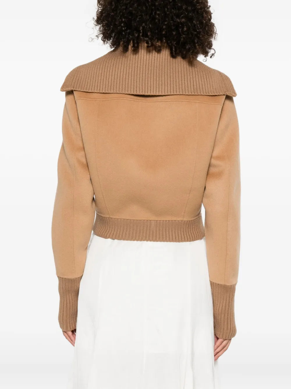 Cropped-Jacke aus Wollgemisch