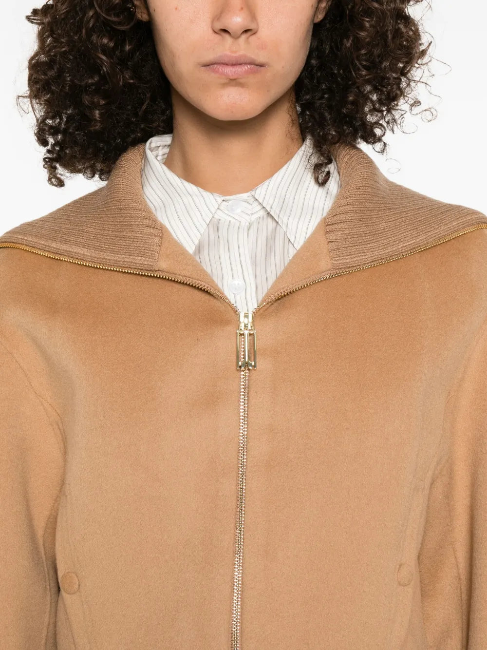 Cropped-Jacke aus Wollgemisch