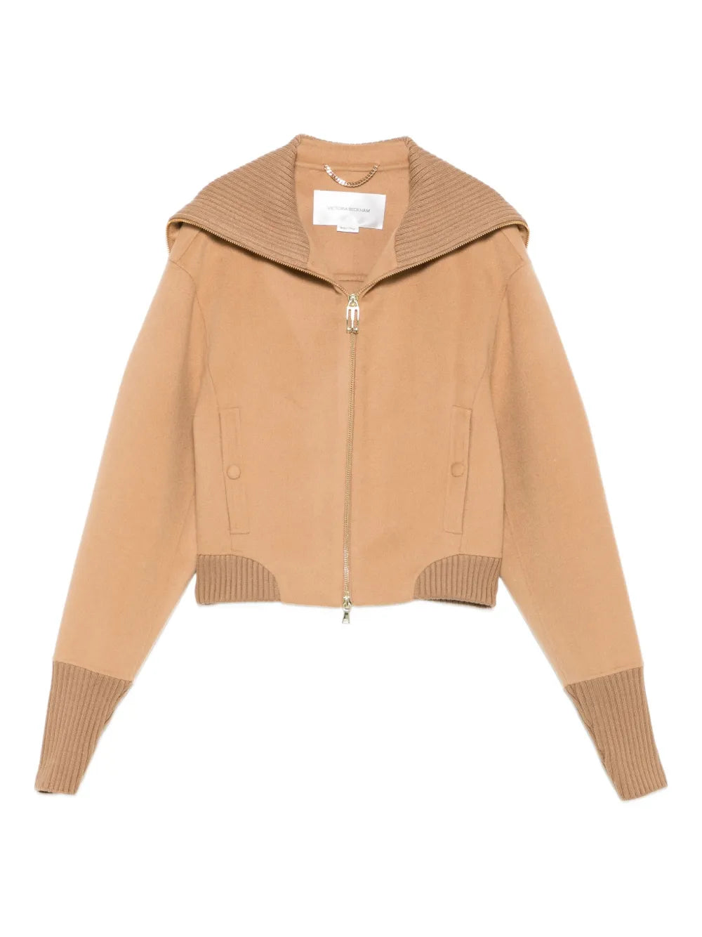 Cropped-Jacke aus Wollgemisch