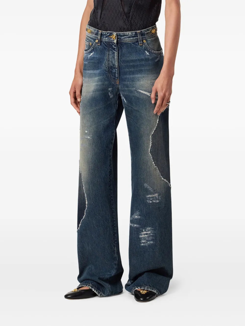 Jeans im Patchwork-Look