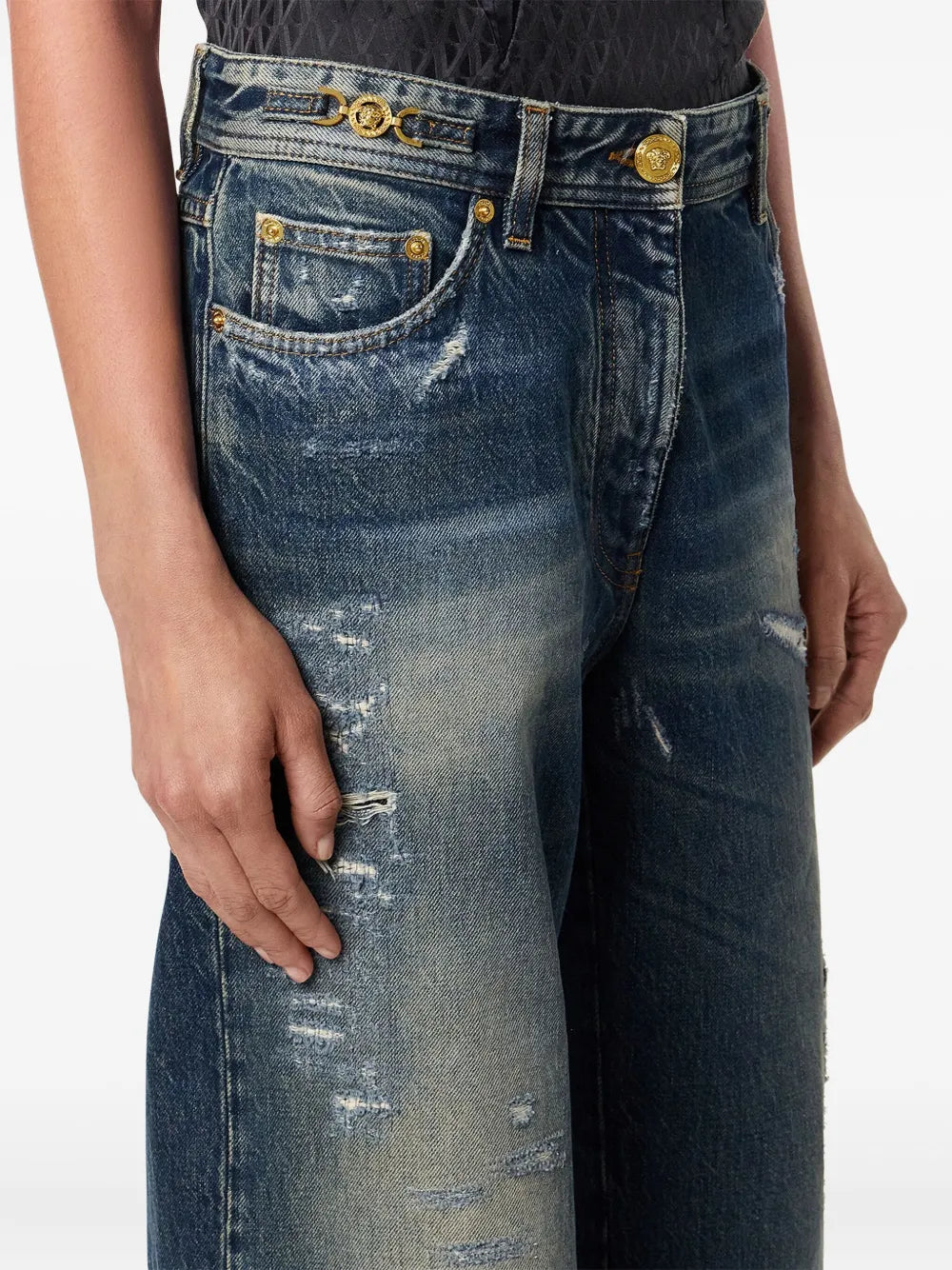 Jeans im Patchwork-Look