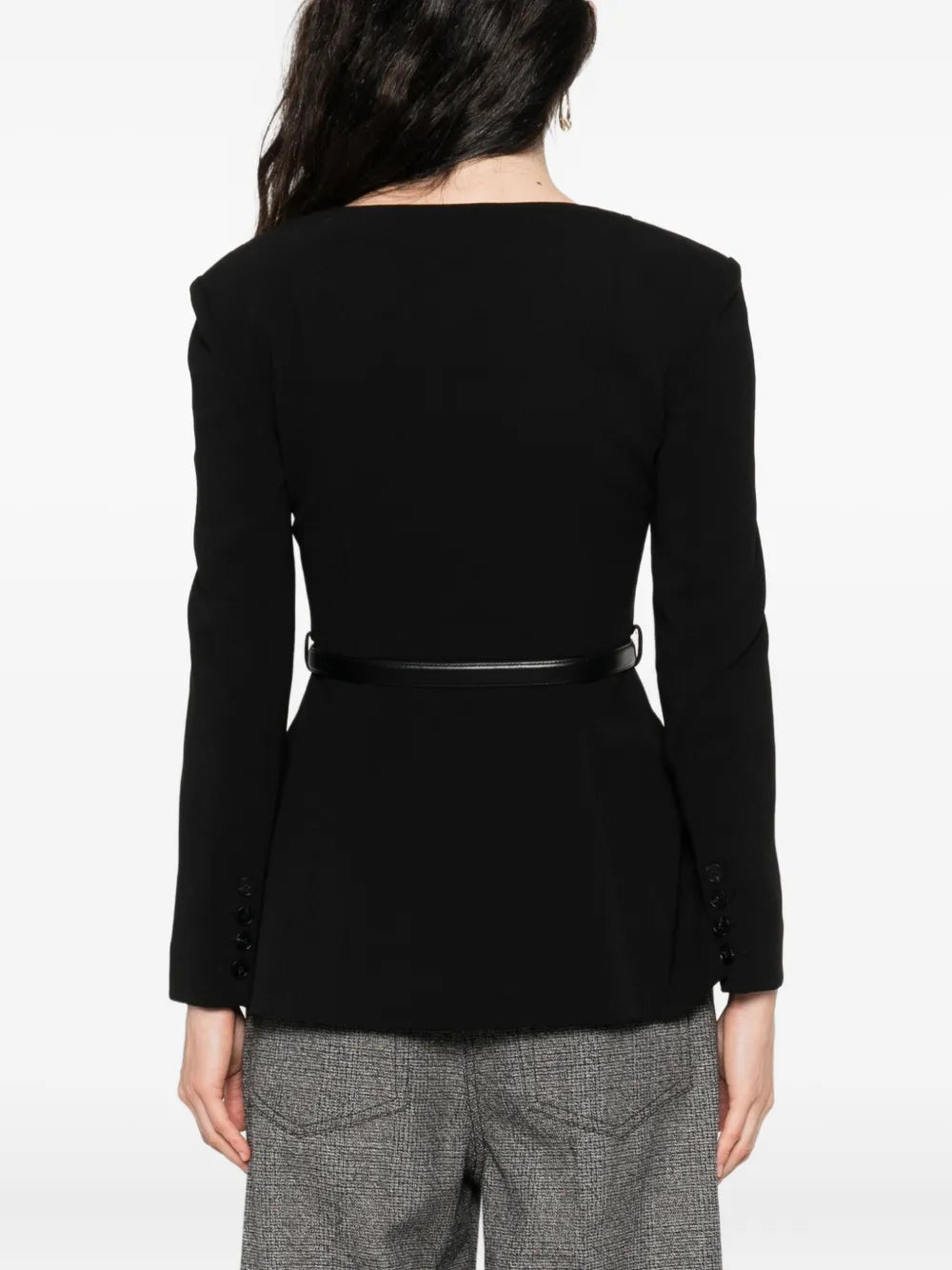 Jacket with bow decoration and belt