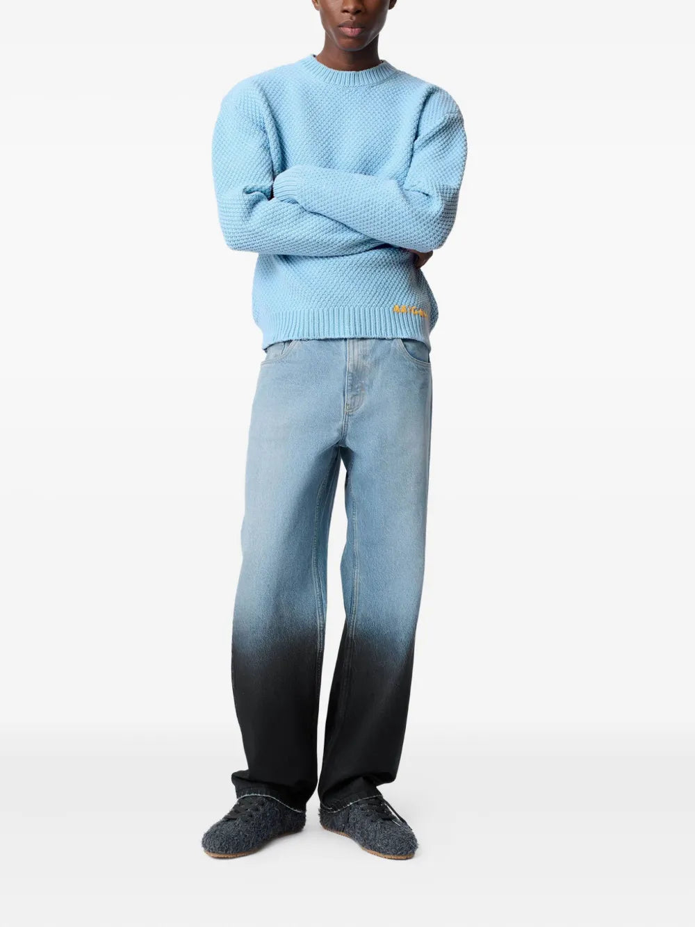 Strukturierter Block Pullover
