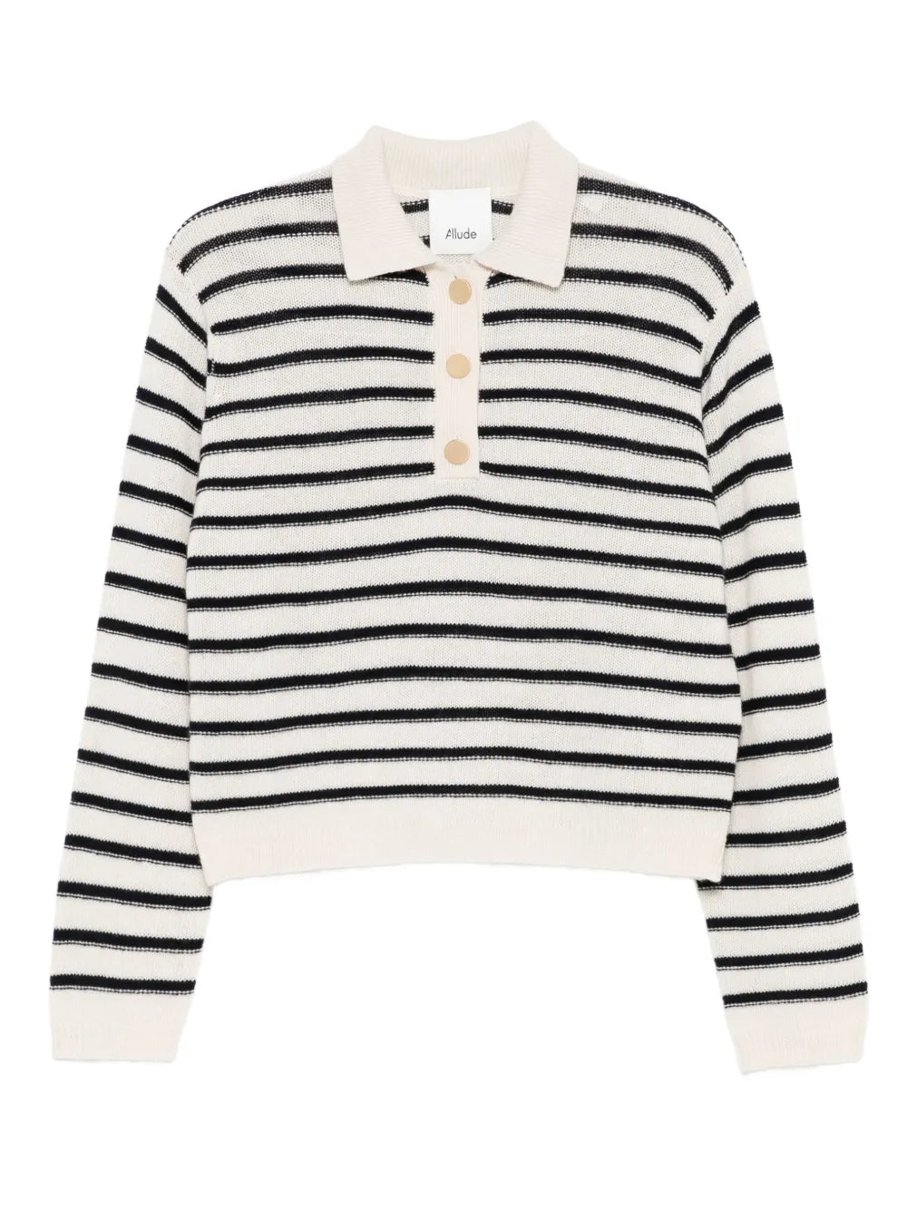 Striped polo sweater