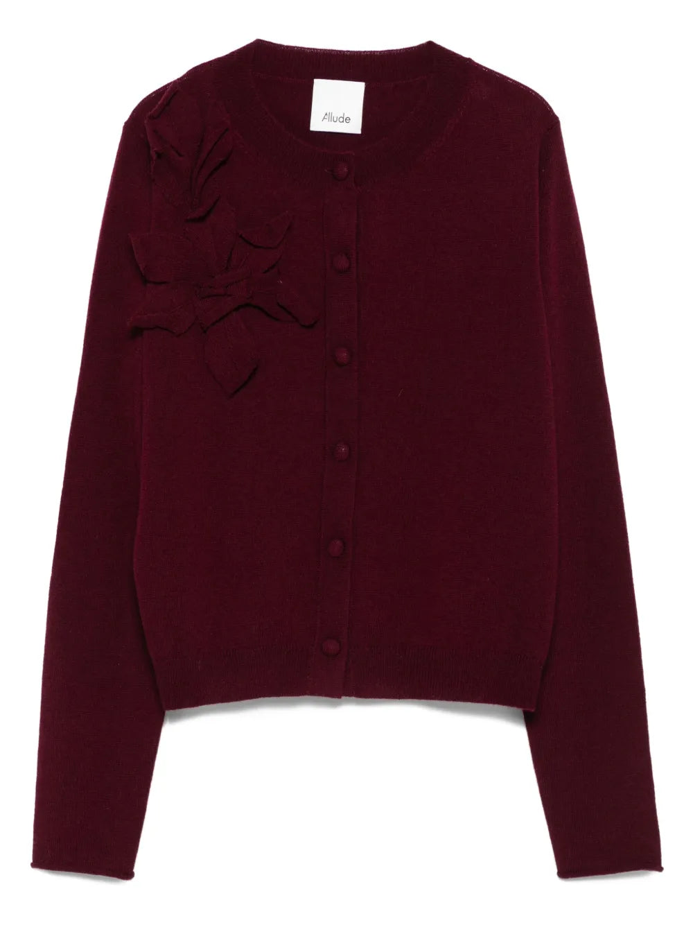 Cardigan with floral embellishment