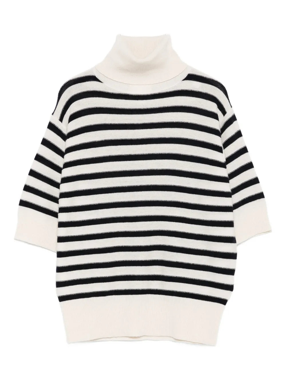 Striped turtleneck sweater