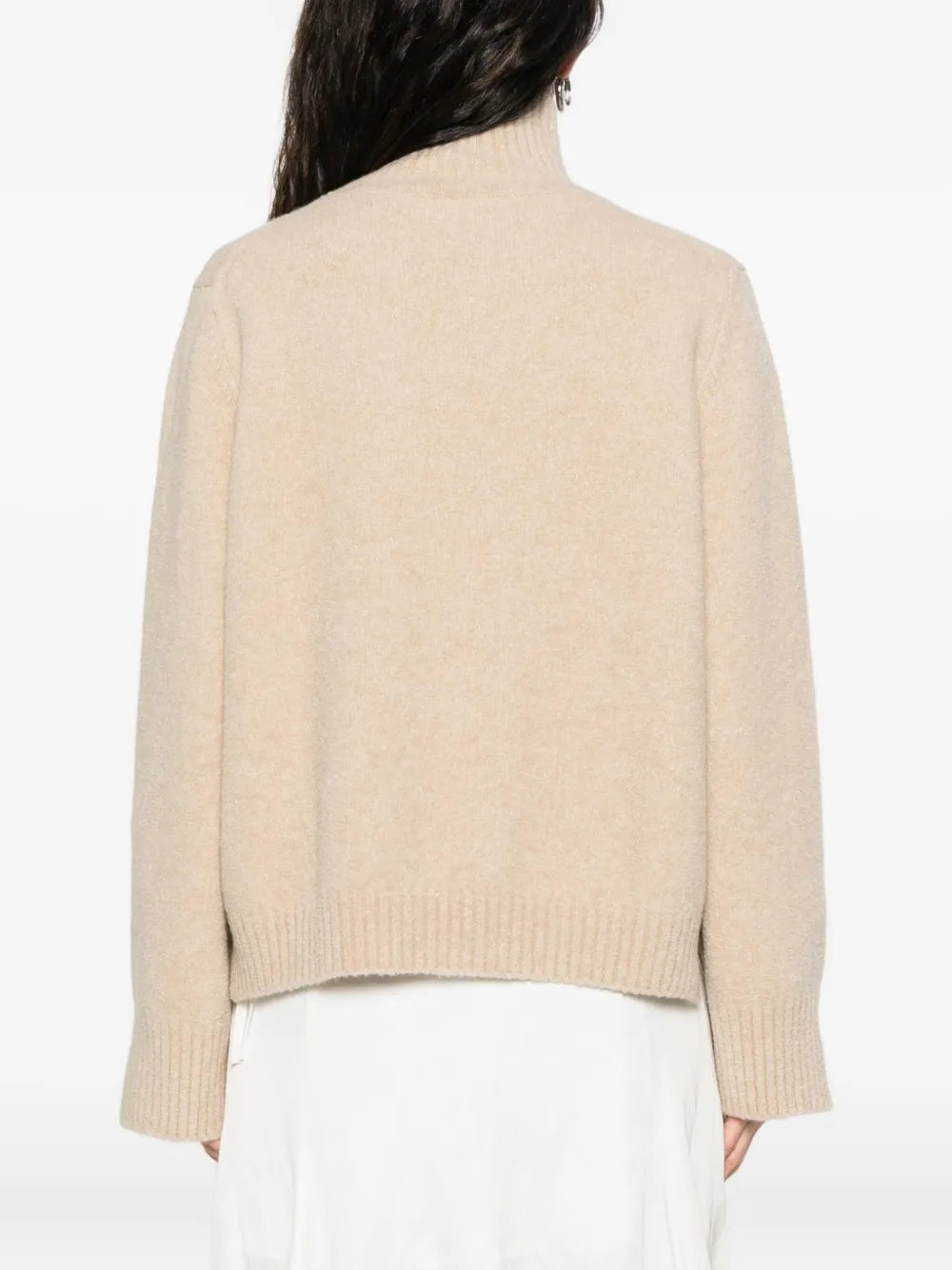 Sweater with stand-up collar