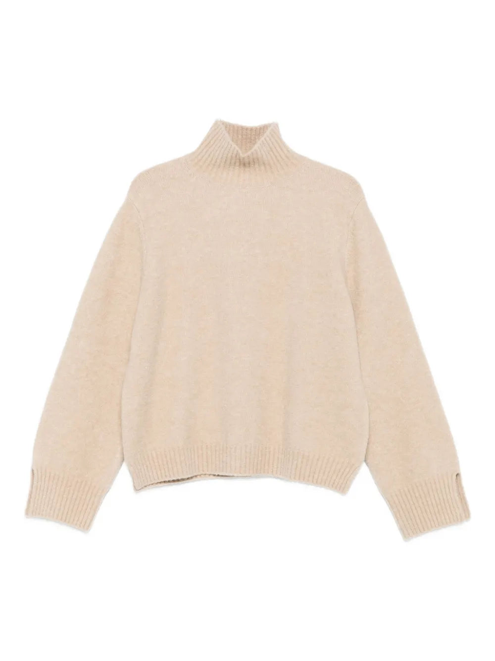 Sweater with stand-up collar