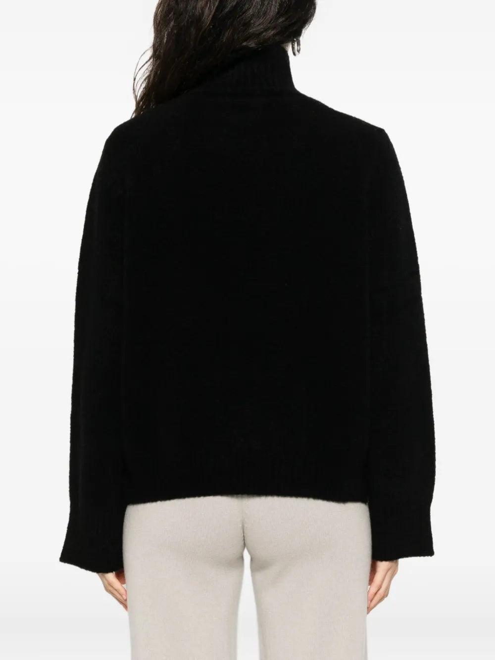 Sweater with stand-up collar