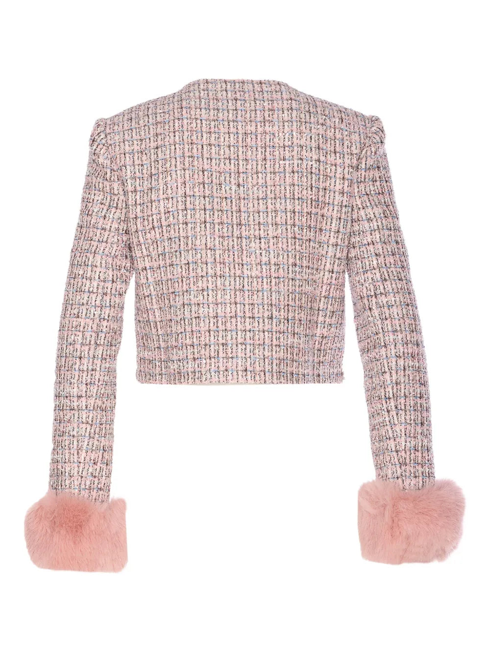 Tweed-Jacke mit Kristallen
