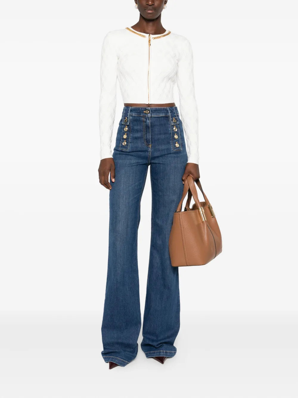 Jeans mit Knopfdetail