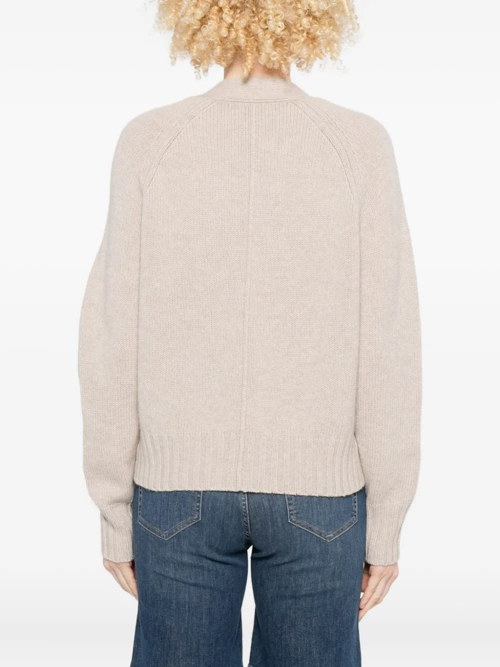 Buttoned cardigan with patch pockets