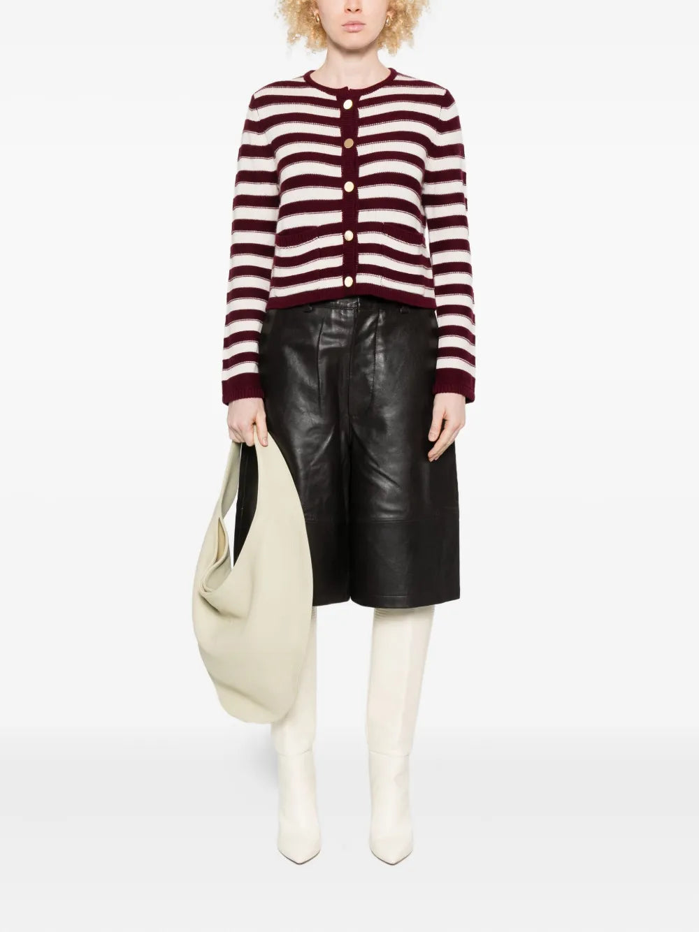 Striped cardigan with buttons