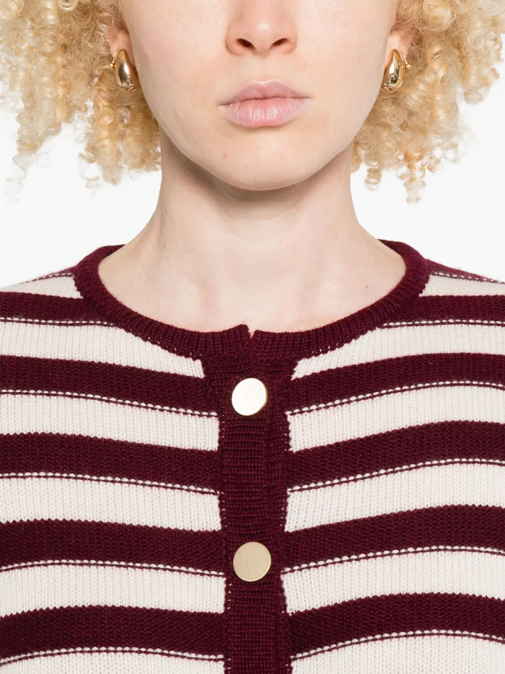 Striped cardigan with buttons