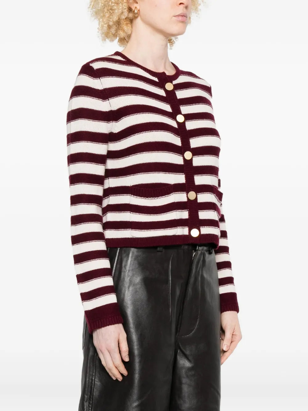 Striped cardigan with buttons