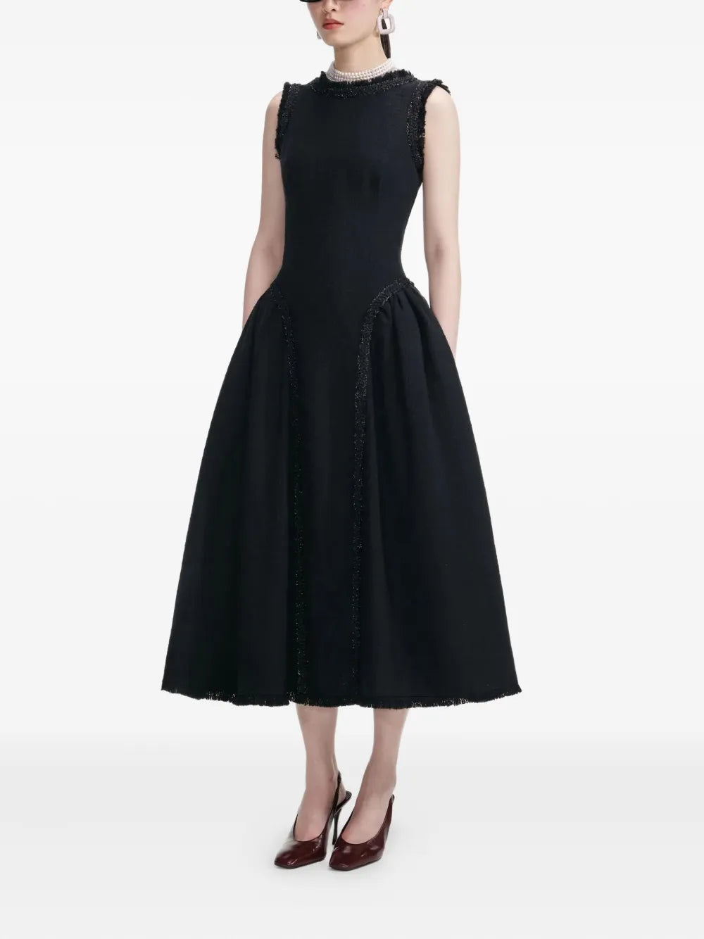 verziertes Tweedkleid