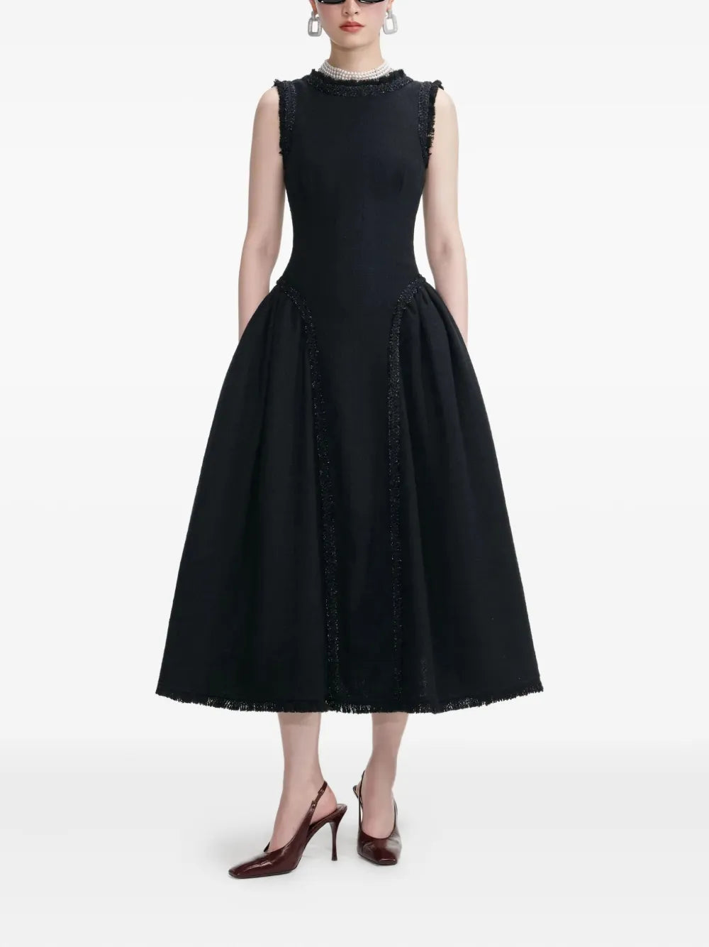 verziertes Tweedkleid