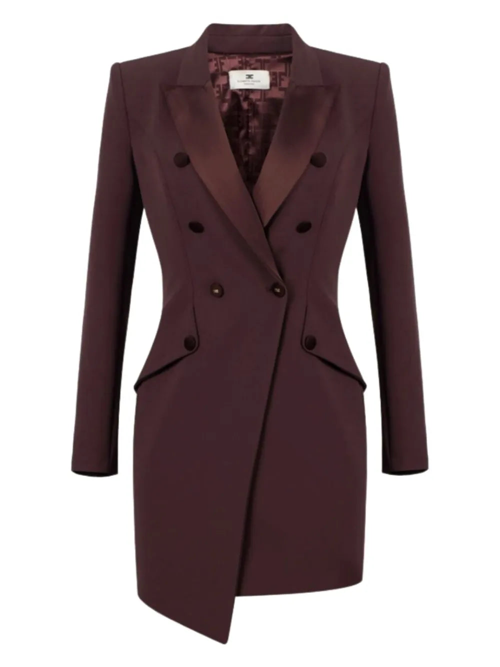 Doppelreihiges Minikleid mit Satinrevers