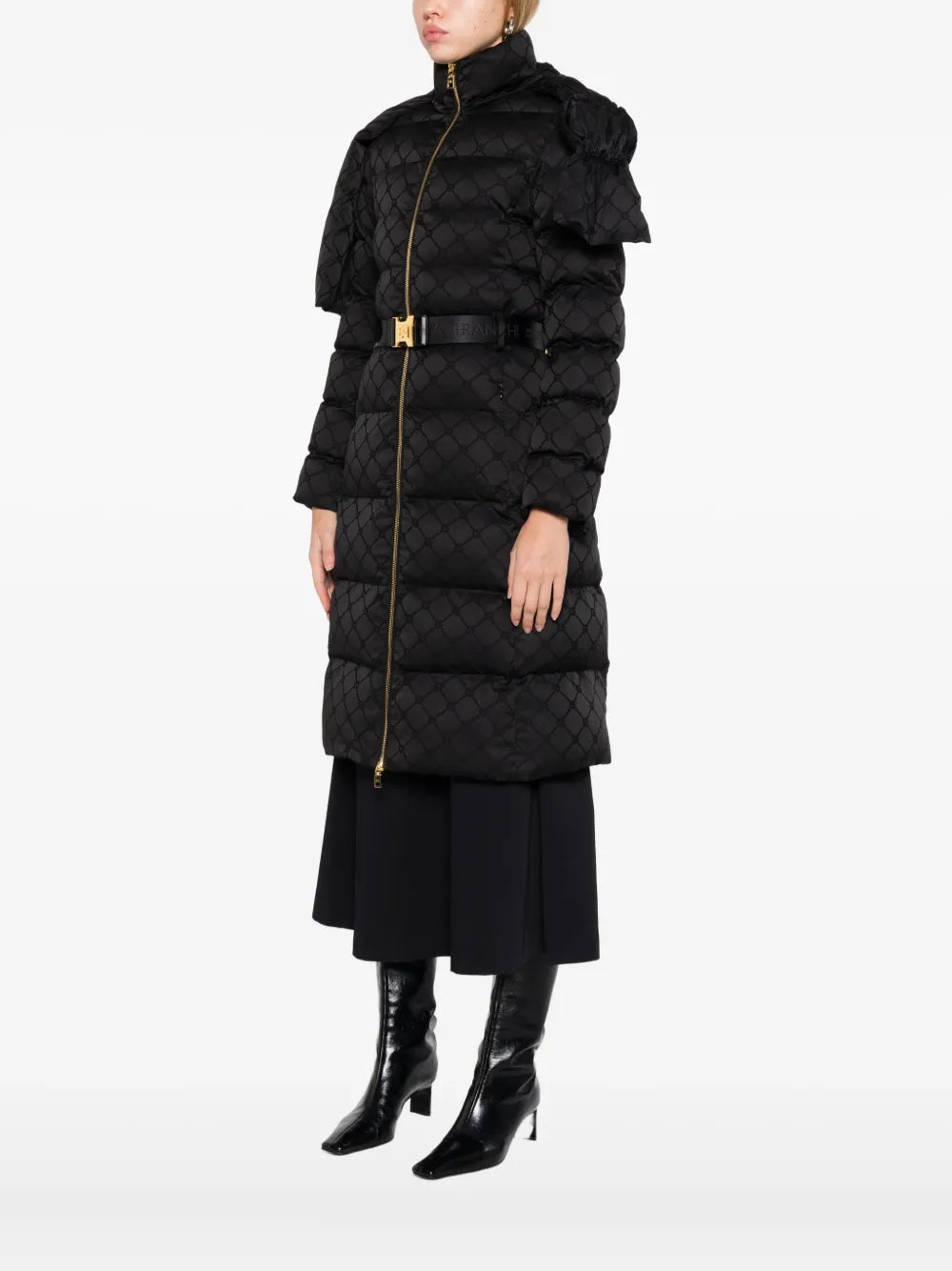 gesteppte Jacke mit Gürtel