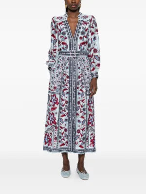Marcelle midi dress with belt