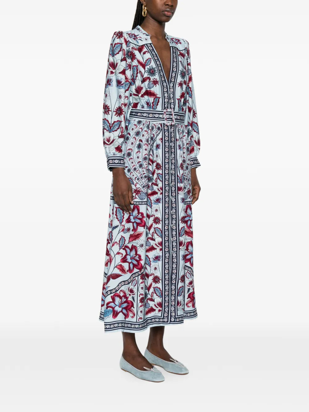 Marcelle midi dress with belt