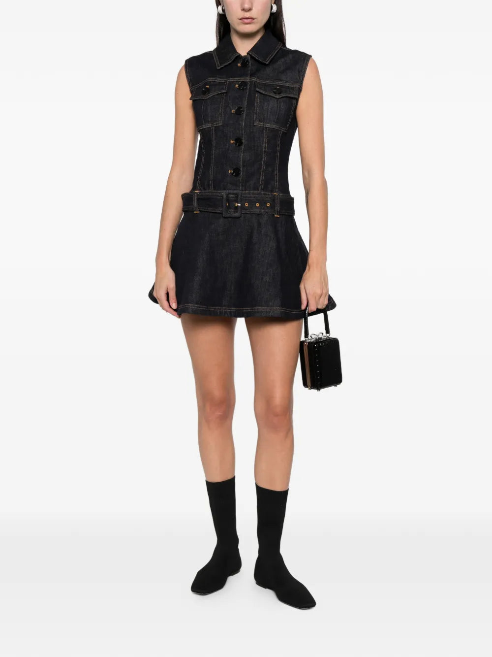 Mini denim dress