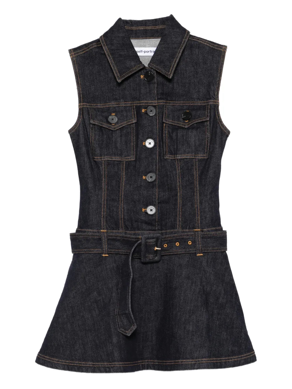 Mini denim dress