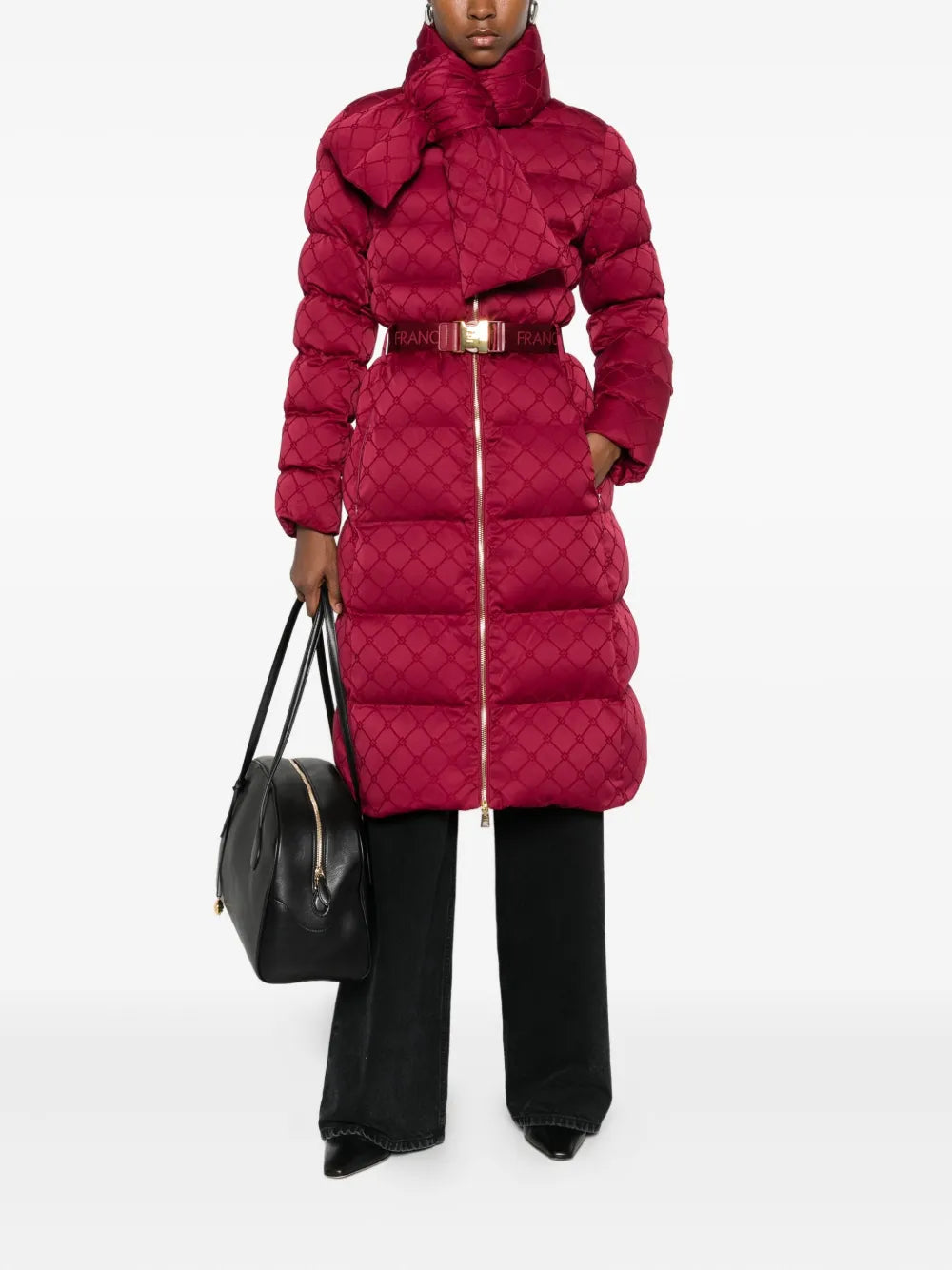 Gepolsterter Parka mit Gürtel
