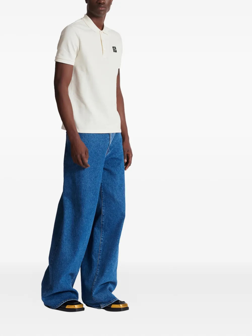 PB Poloshirt mit Logo-Stickerei