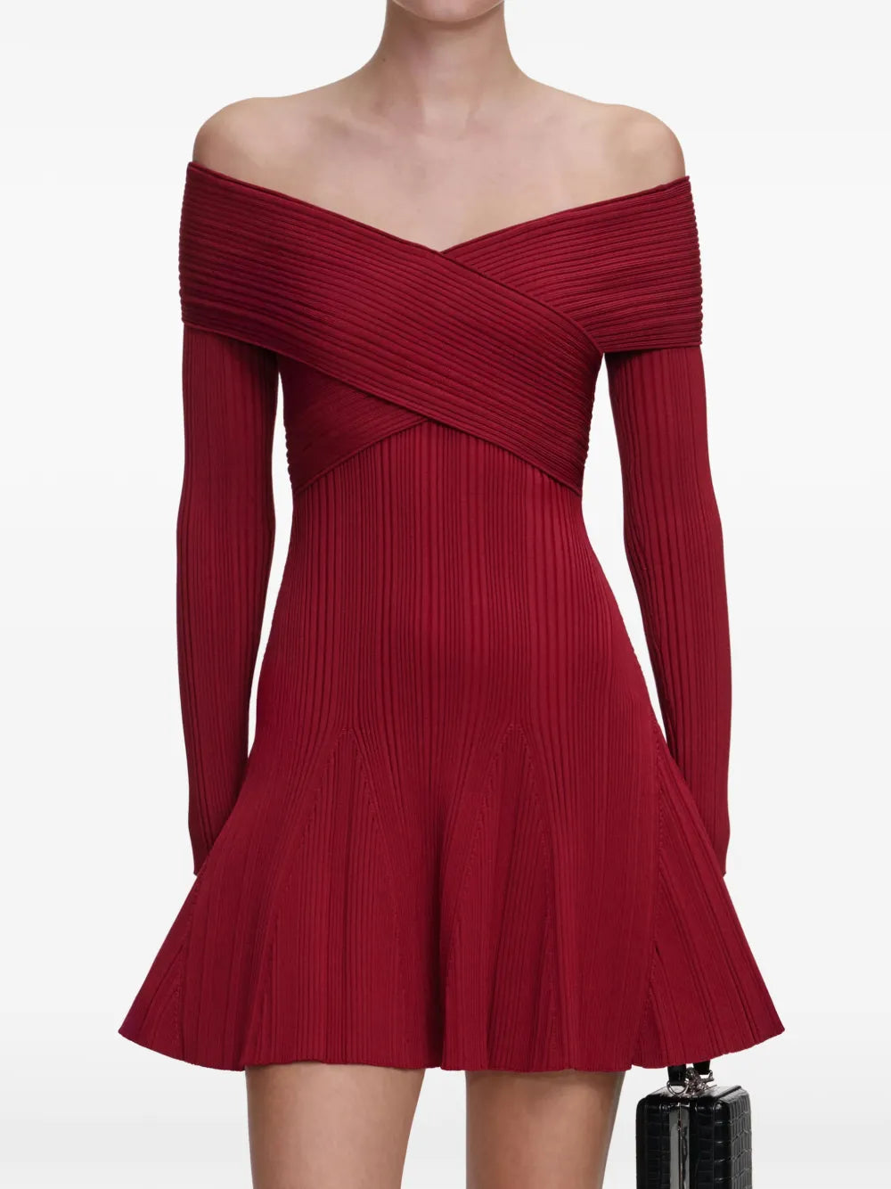 Mini dress made of ribbed knit
