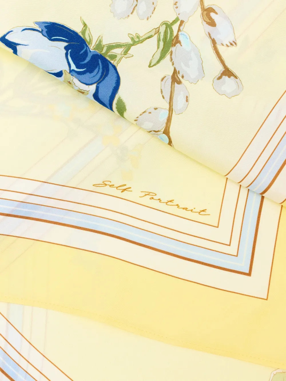 Yellow Floral Organza Mini Dress