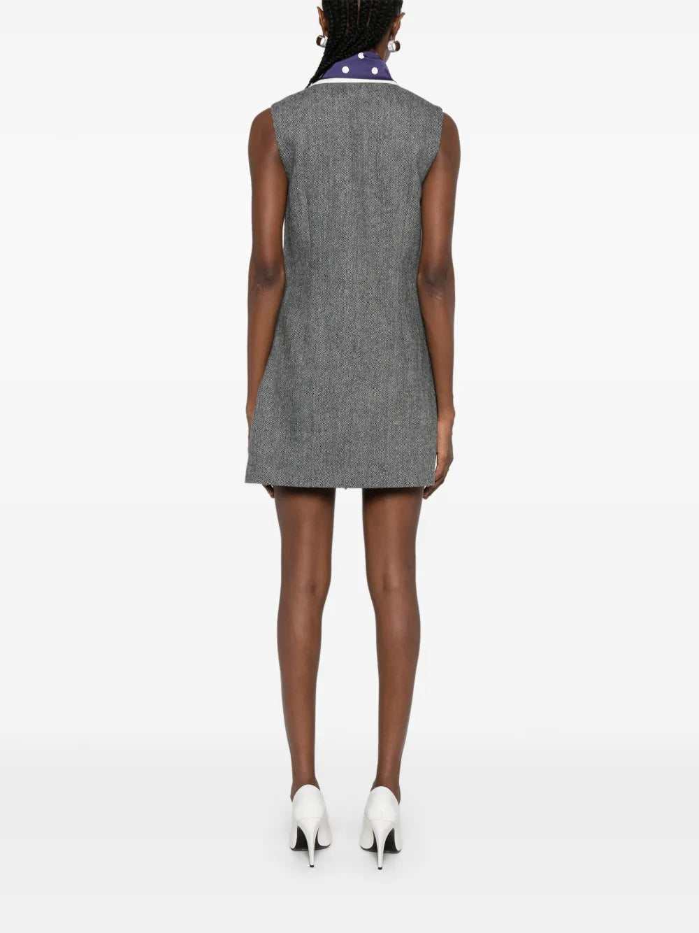 Minikleid mit Fischgrätenmuster