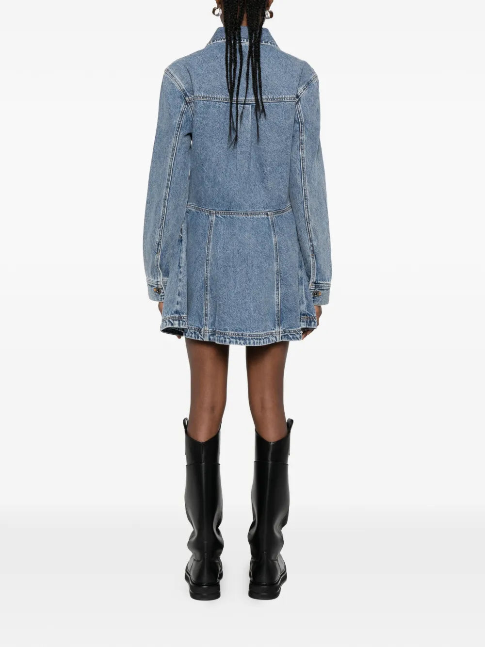 Dress with buttoned pocket