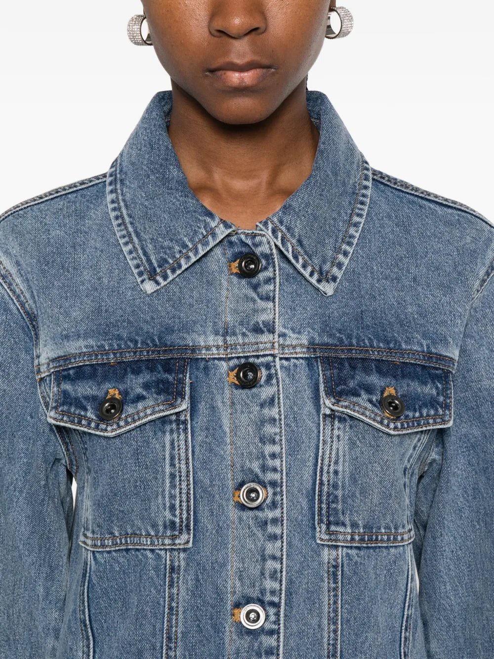 Dress with buttoned pocket