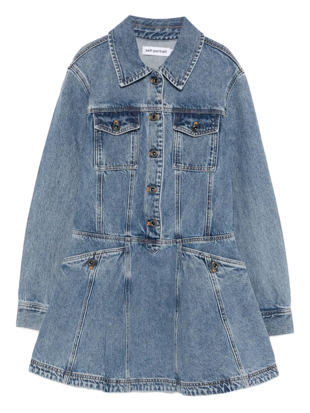 Dress with buttoned pocket