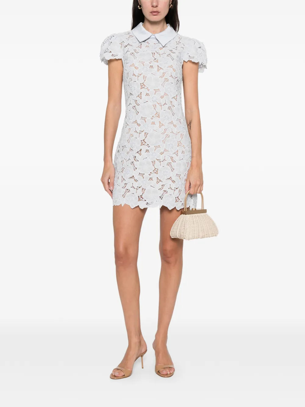 Mini Dress with Floral Lace