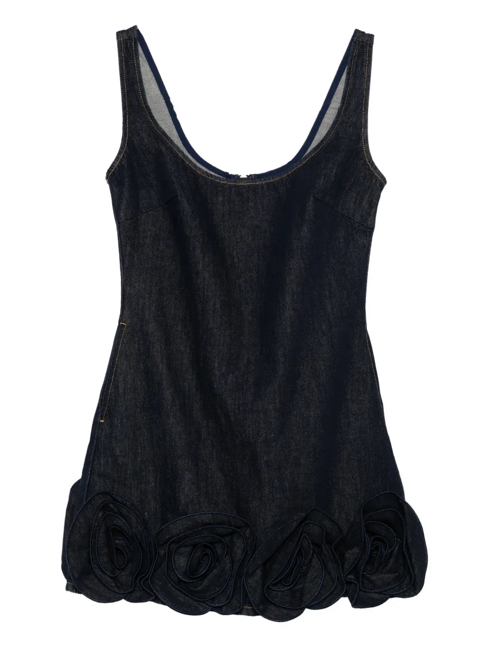 Mini dress with floral appliqué