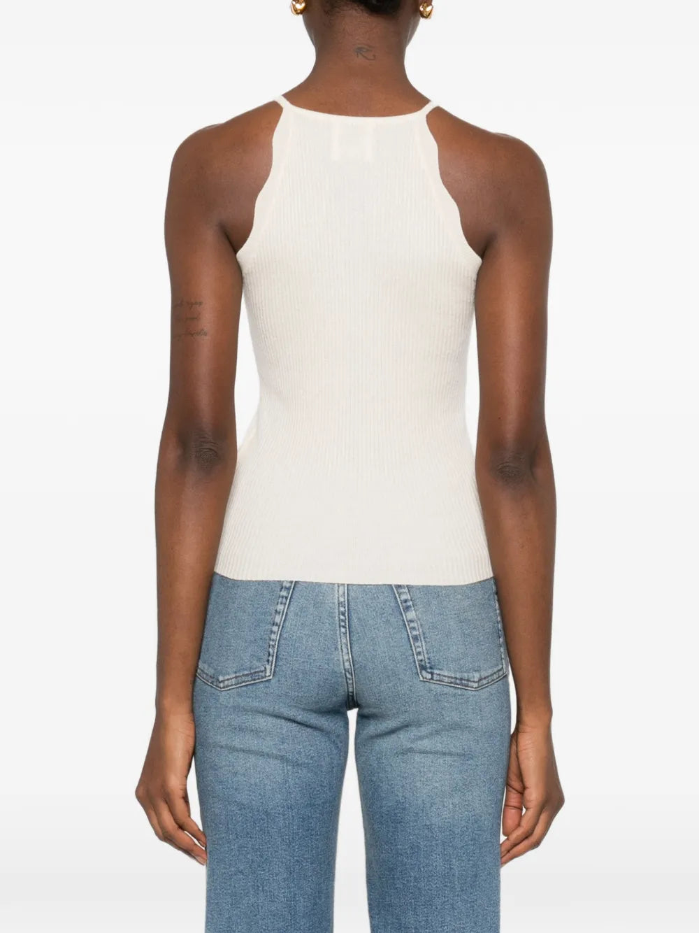 Tanktop mit Wellensaum
