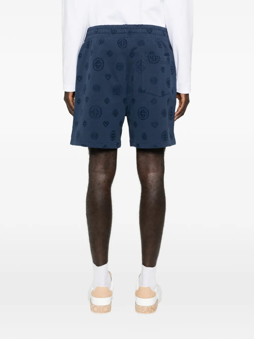 Shorts mit Monogramm-Applikation