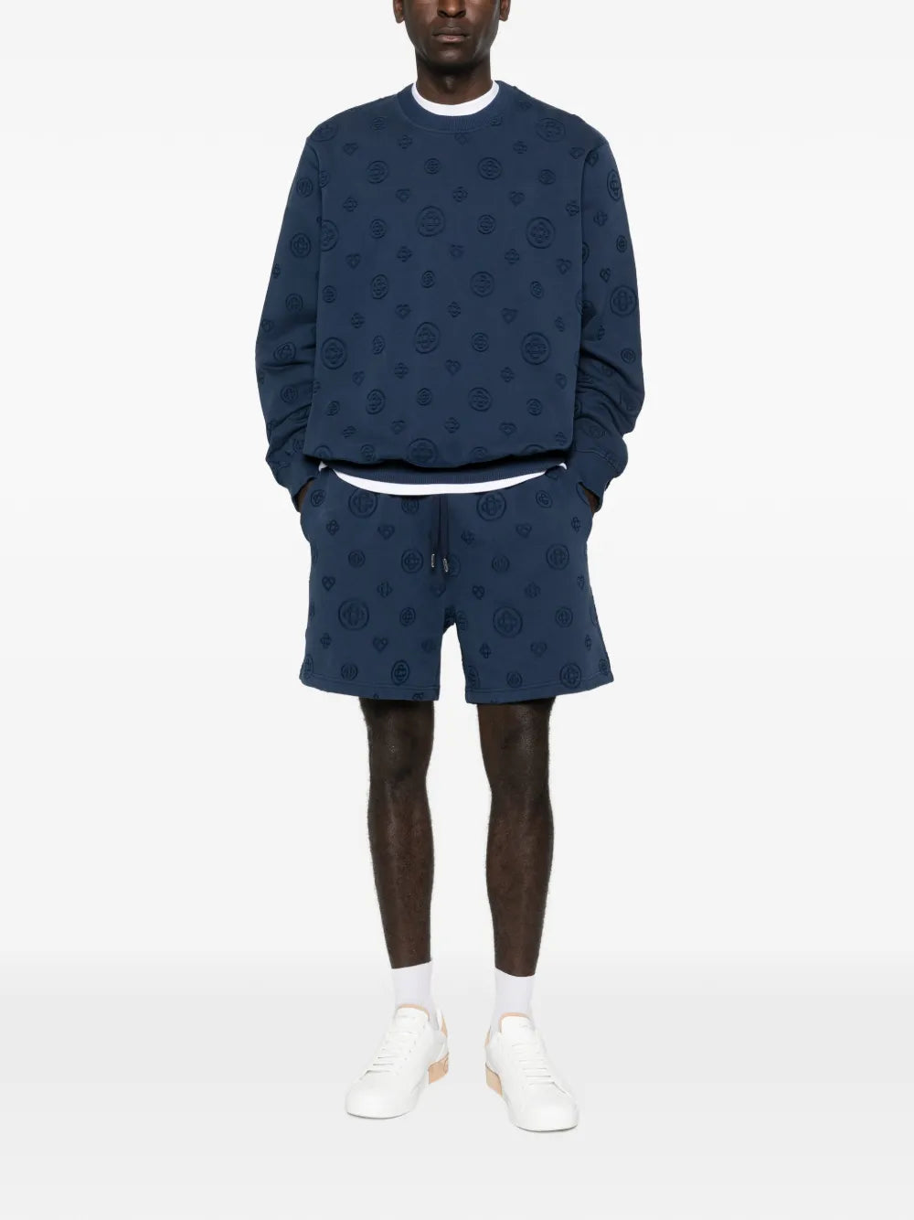 Shorts mit Monogramm-Applikation
