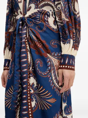 Midikleid mit Bindegürtel